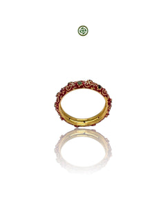 Ruby Emerald Sapphire Micro Eternity Ring
