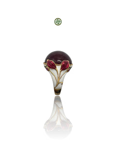 Ruby Enamel Statement Ring