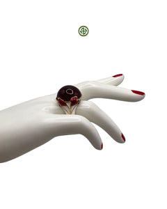 Ruby Enamel Statement Ring
