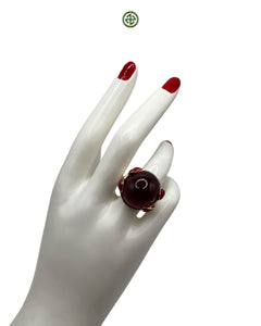 Ruby Enamel Statement Ring