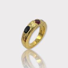 Ruby Green Tourmaline Borz Gold Vermeil Ring