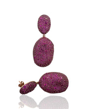 Ruby Pavé Drop Earrings