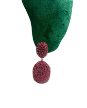 Ruby Pavé Drop Earrings