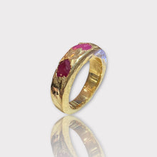 Ruby Pink and Green Tourmaline Borz Ring