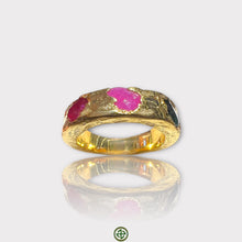 Ruby Pink and Green Tourmaline Borz Ring