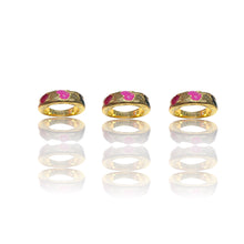 Ruby Pink and Green Tourmaline Borz Ring