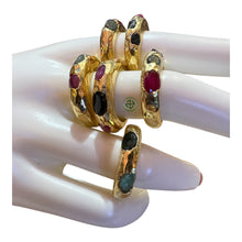 Ruby Pink and Green Tourmaline Borz Ring