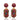 Ruby Pink Pavé Dome Earrings
