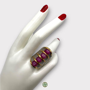 Ruby Solid Silver Ring