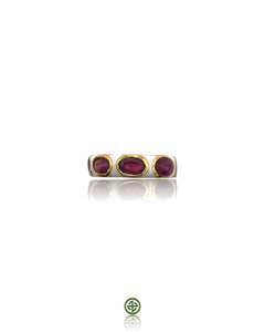 Ruby White Enamel Eternity Ring