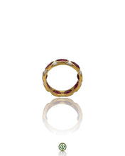 Ruby White Enamel Eternity Ring