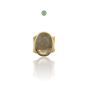 Rutilated Gold Quartz Ring