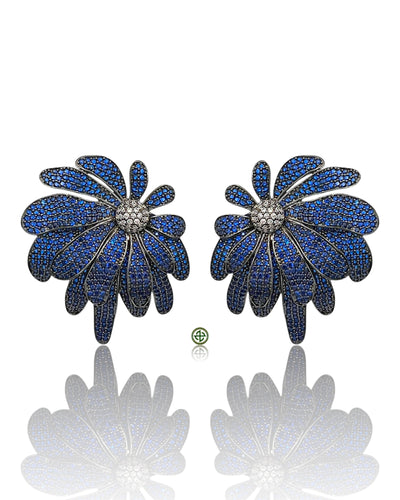 Sapphire Bloom Earrings