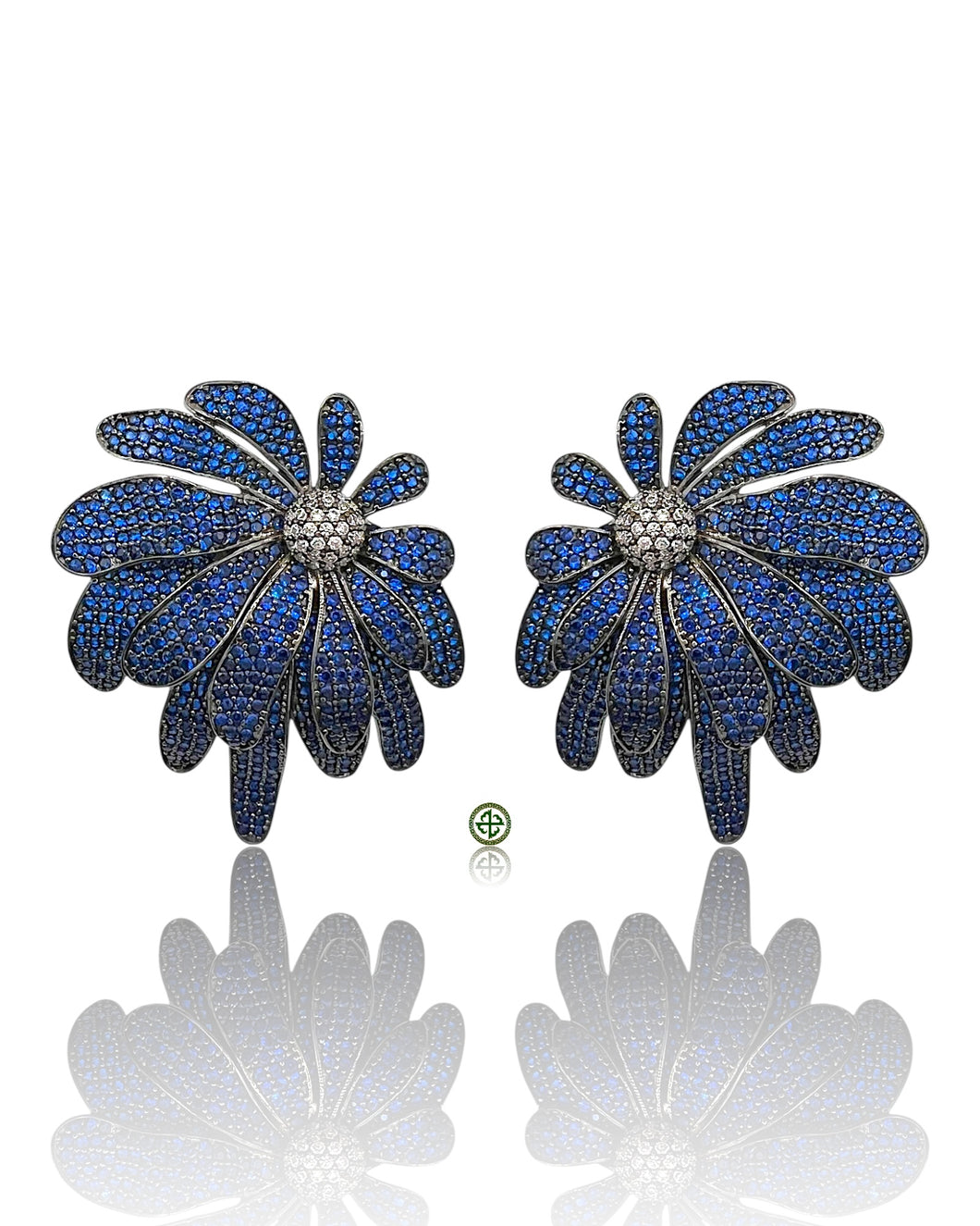 Sapphire Bloom Earrings