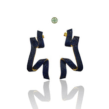 Sapphire Blue CZ Dangle Earrings