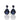 Sapphire Blue CZ Dangle Gold Vermeil Drop Earrings