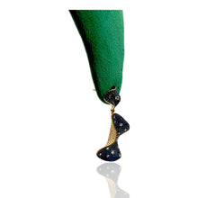 Sapphire Blue CZ Dangle Gold Vermeil Drop Earrings