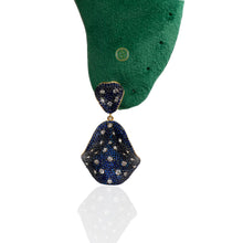 Sapphire Blue CZ Dangle Gold Vermeil Drop Earrings