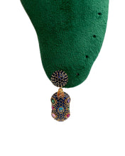 Sapphire Blue Pavé Dome Earrings