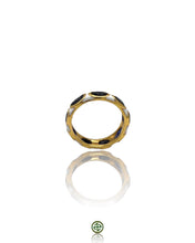 Sapphire White Enamel Eternity Ring