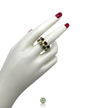 Sapphire White Enamel Eternity Ring