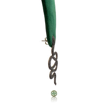 Serpent White Zirconia Gold Vermeil Earrings