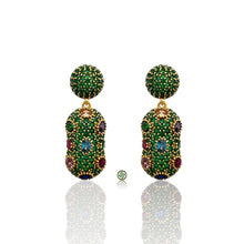 Skyfall Multi-Gemstone Green Earrings