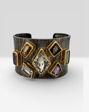 black-rhodium-seven-gemstone-cuff-bracelet