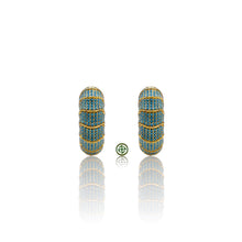 Snail Turquoise Zirconia Earrings