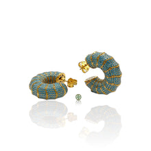 Snail Turquoise Zirconia Earrings