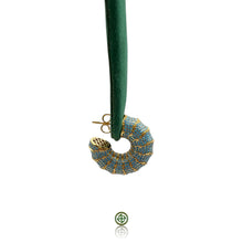 Snail Turquoise Zirconia Earrings