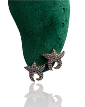 Starfish White Pave Stone Gold Vermeil Earrings