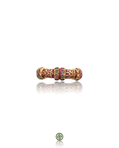 Stucky Ruby, Emerald & Amethyst Eternity Ring (Red Enamel)