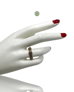Stucky Emerald, Ruby & Amethyst Eternity Ring (Navy Blue Enamel)