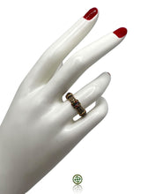 Stucky Emerald, Ruby & Amethyst Eternity Ring (Navy Blue Enamel)