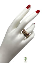 Stucky Emerald, Ruby & Amethyst Eternity Ring (Navy Blue Enamel)
