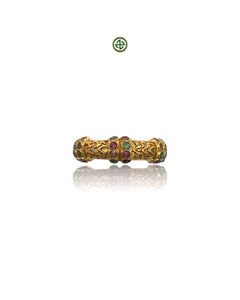 Stucky Ruby, Emerald & Amethyst Eternity Ring (Gold Vermeil)