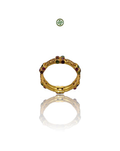 Stucky Ruby, Emerald & Amethyst Eternity Ring (Gold Vermeil)
