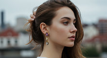 Trio Amethyst Quartz Earrings