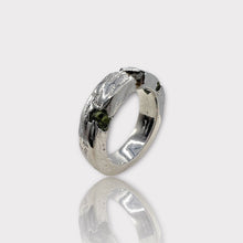 Trio Raw Peridot Borz Ring