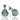 Turquoise Dream Pave Drop Earrings