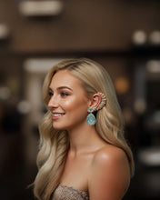 Turquoise Dream Pave Drop Earrings