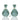 Turquoise Dream Pave Drop Earrings