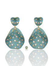 Turquoise Dream Pave Drop Earrings