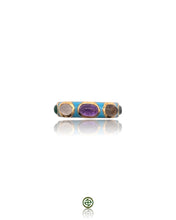 Turquoise Enamel Multi-Gemstone Eternity Ring