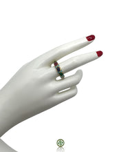 Turquoise Enamel Multi-Gemstone Eternity Ring