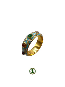 Turquoise Nine Gemstone Ring