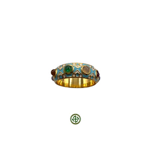 Turquoise Nine Gemstone Ring