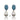 Turquoise Pavé Baroque Pearl Drop Earrings
