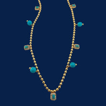 opal turquoise necklace, turquoise charm necklace, friendship necklace, opal necklace, dainty gemstone necklace, minimalist turquoise jewelry, sterling silver gemstone necklace, gold vermeil necklace, turquoise drop necklace, meaningful jewelry gift